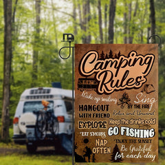 Camping Rules & Tips Double-Sided Garden Flag