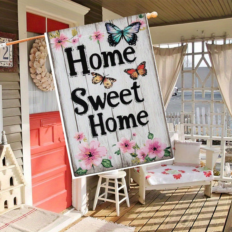 Welcome to Spring and Summer Flowers (Butterflies and Flowers) Decorative Flag