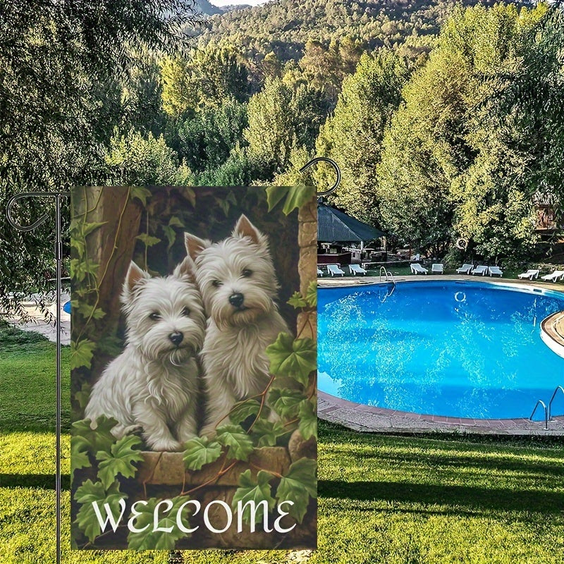 4pcs/Set, West Highland Terrier Theme Different Seasonal Festival Garden Flag