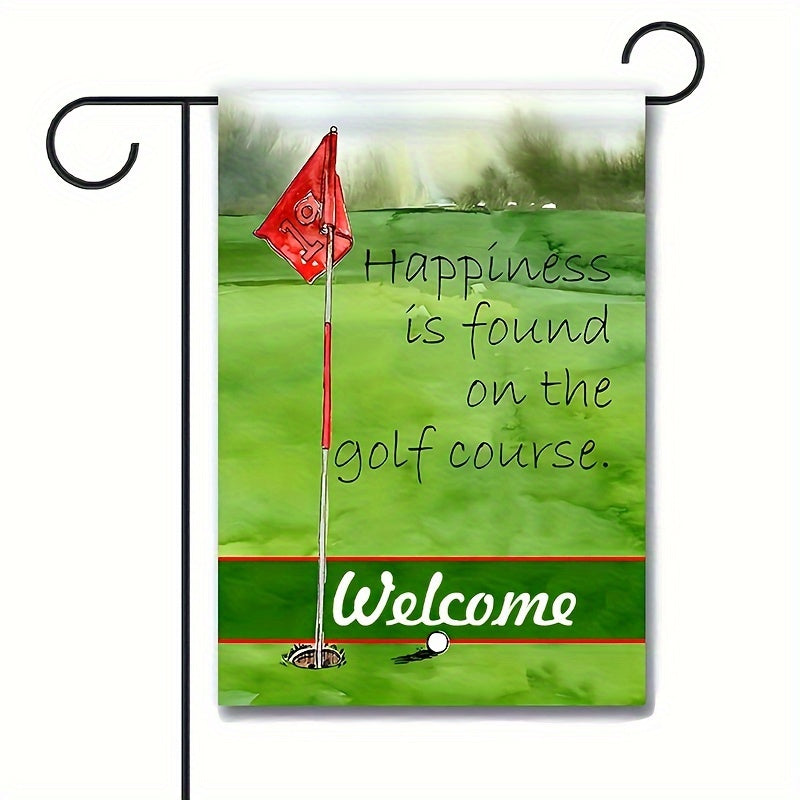 Golf Enthusiast's Welcome Garden Flag