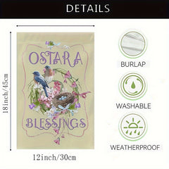 Ostara Spring Equinox Garden Flag - Wicca & Pagan Yard Decor