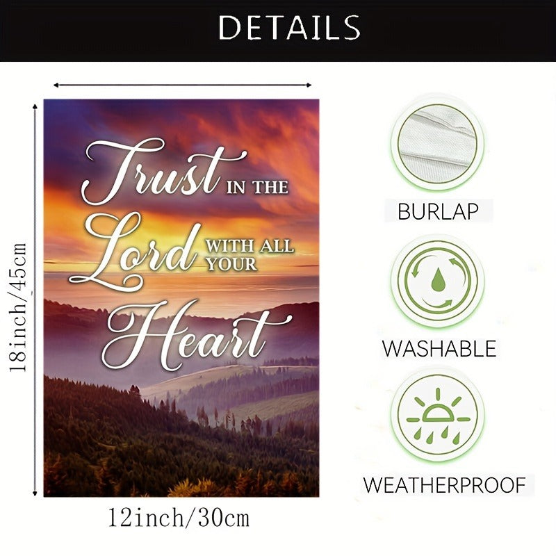 Double Sided Waterproof Bible Verse Garden Flag