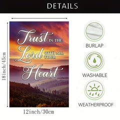 Double Sided Waterproof Bible Verse Garden Flag