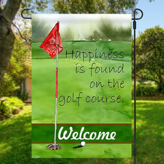 Golf Enthusiast's Welcome Garden Flag