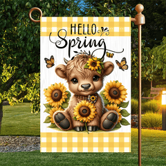 "Hello Spring" Double-Sided Garden Flag