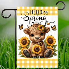 "Hello Spring" Double-Sided Garden Flag