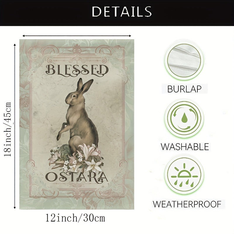 Blessed Ostara Theme Garden Flag