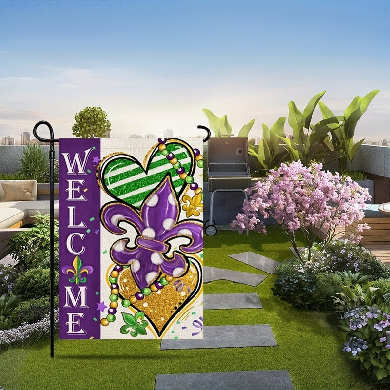 Mardi Gras Celebration Garden Flag