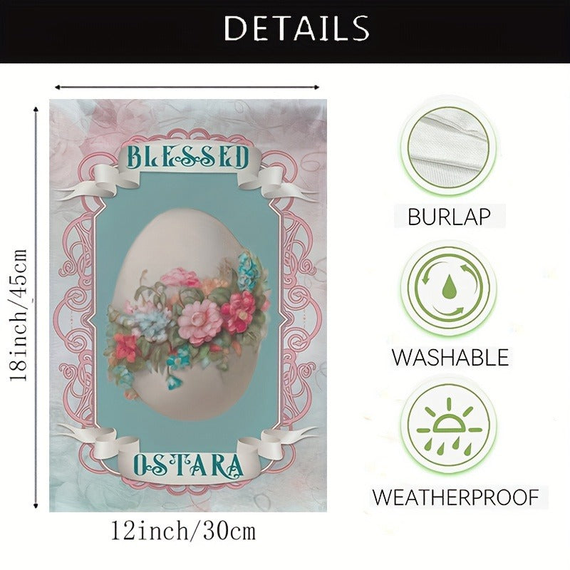 Blessed Ostara Themed Double-Sided Garden Flag