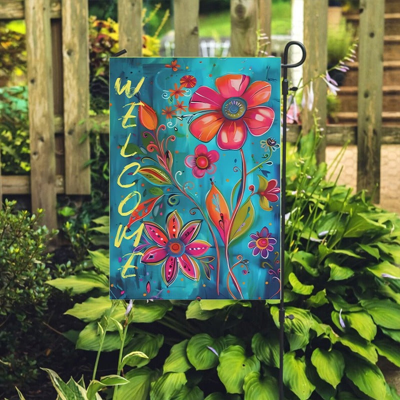 Welcome Spring Summer Garden Flag