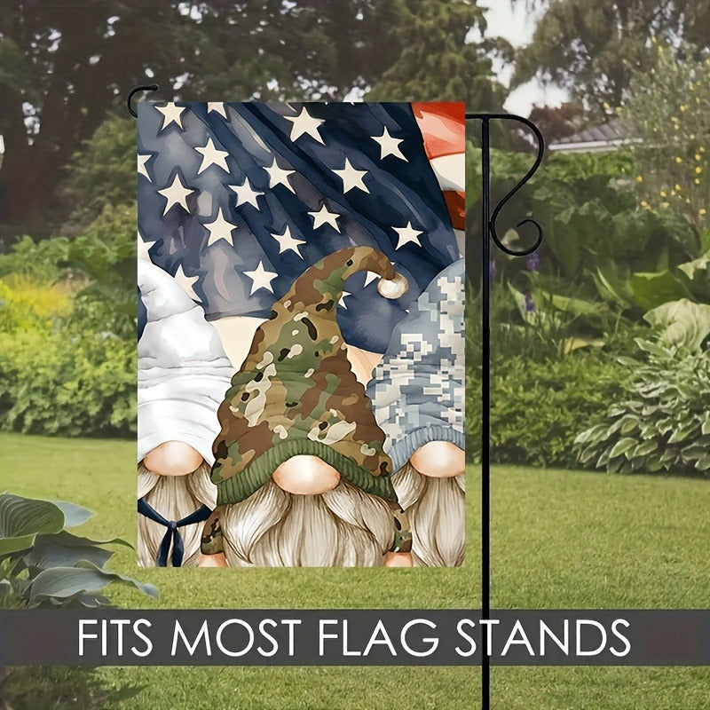 USA Gnomes Theme Garden Flag