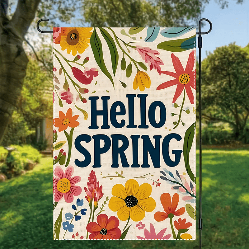 Hello Spring Garden Flag