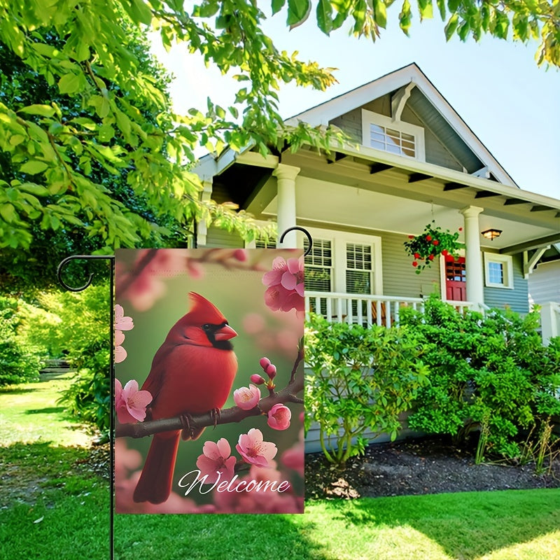 Summer Cardinal Red Birds Garden Flag