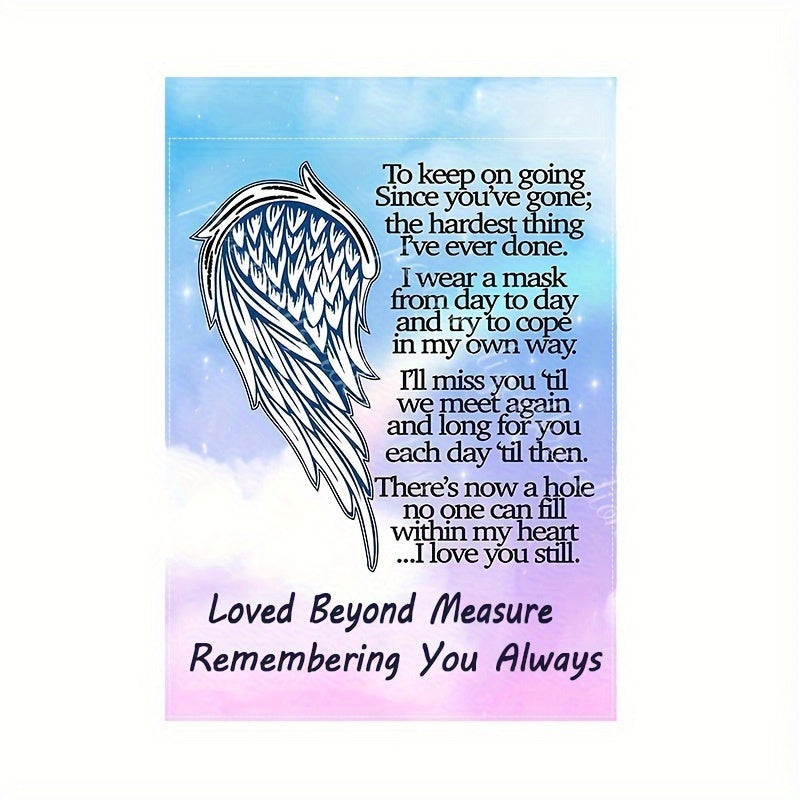 Loved Beyond Measure" Memorial Garden Flag