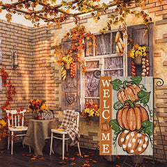 Fall Thanksgiving Pumpkins Garden Flag