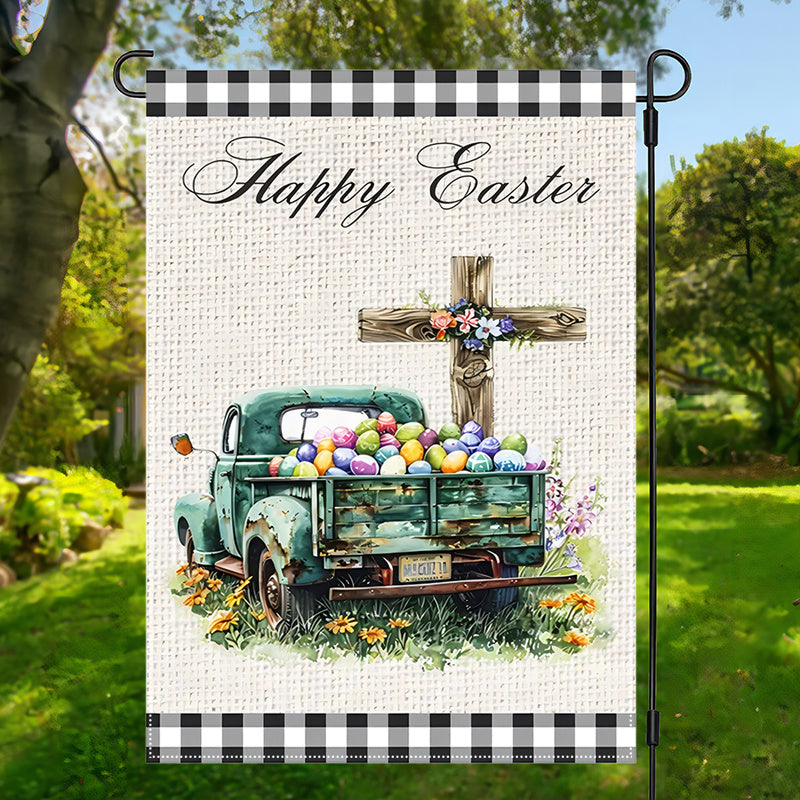 Happy Easter Garden Flag