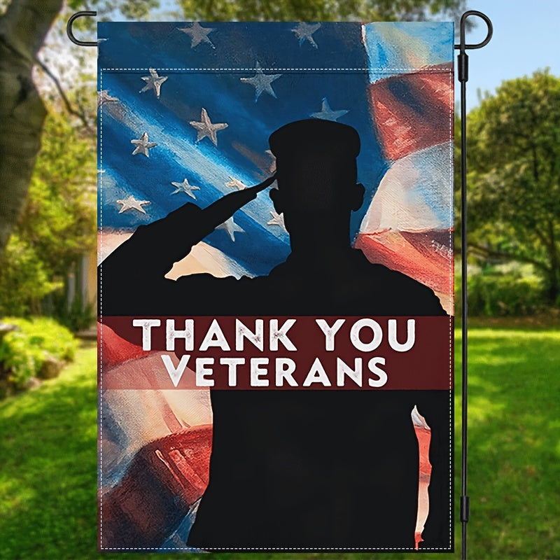 Patriotic Thank You Veterans Garden Flag