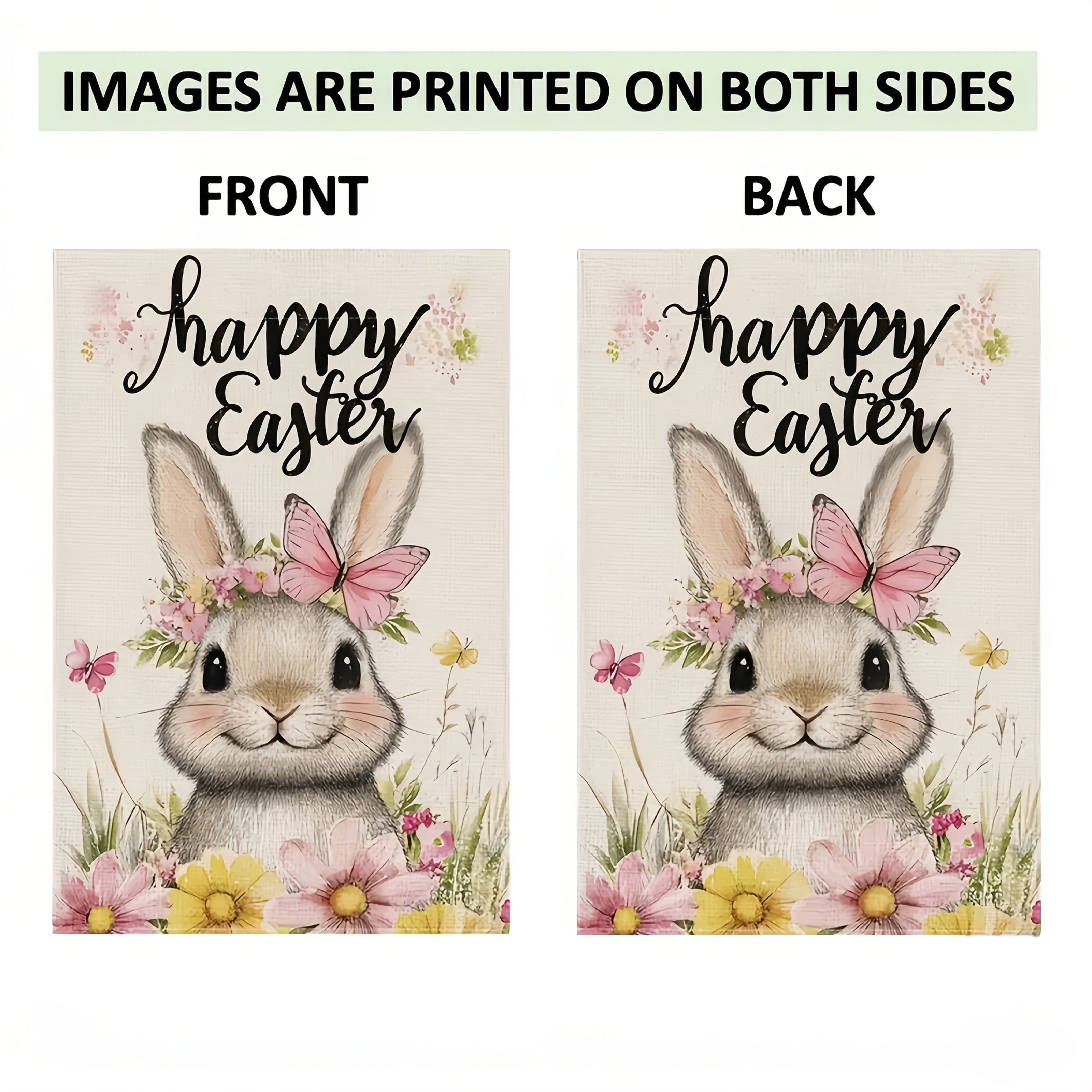 Happy Easter Bunny Garden Flag