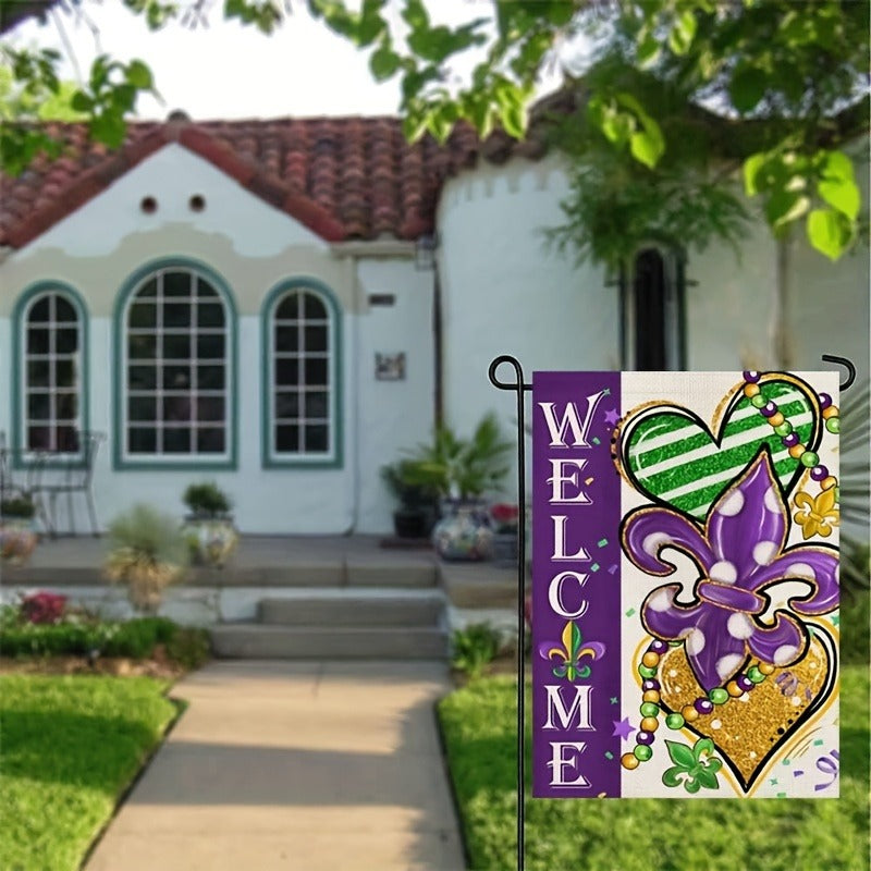 Mardi Gras Celebration Garden Flag