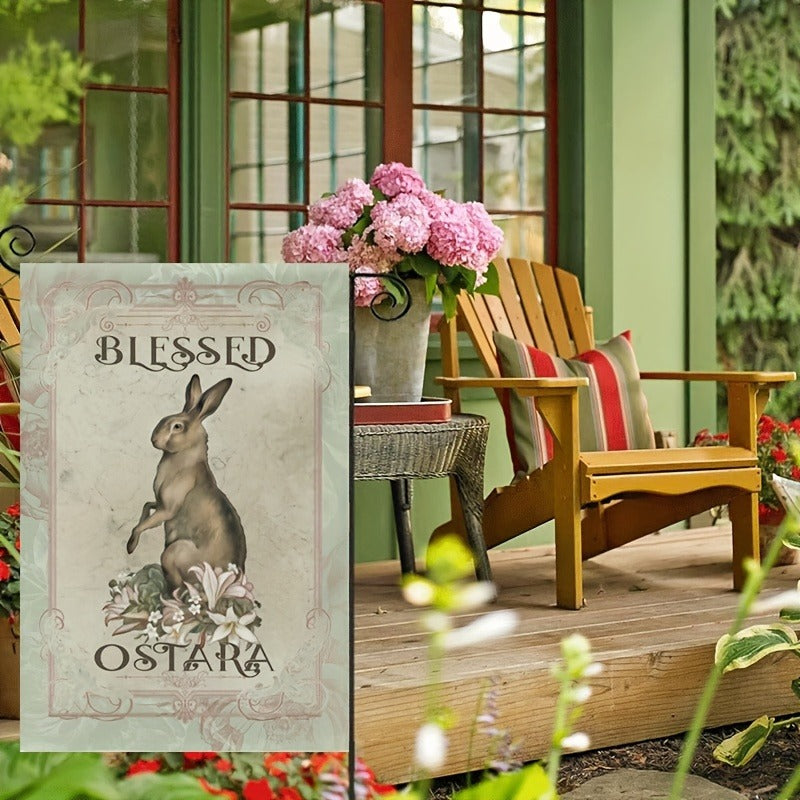 Blessed Ostara Theme Garden Flag