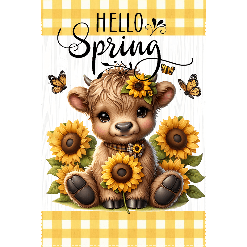 "Hello Spring" Double-Sided Garden Flag