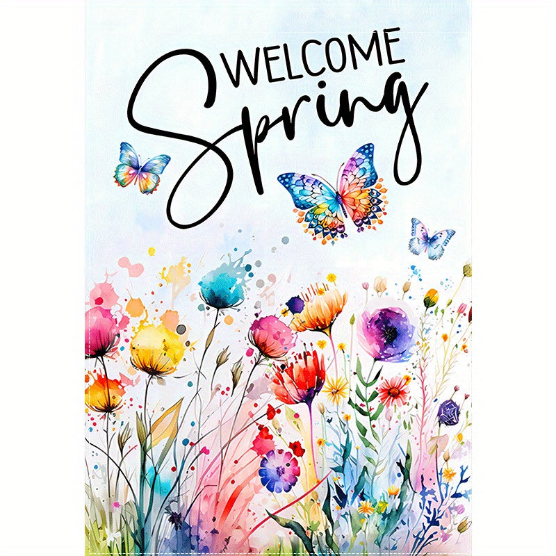 Welcome Spring Garden Flag