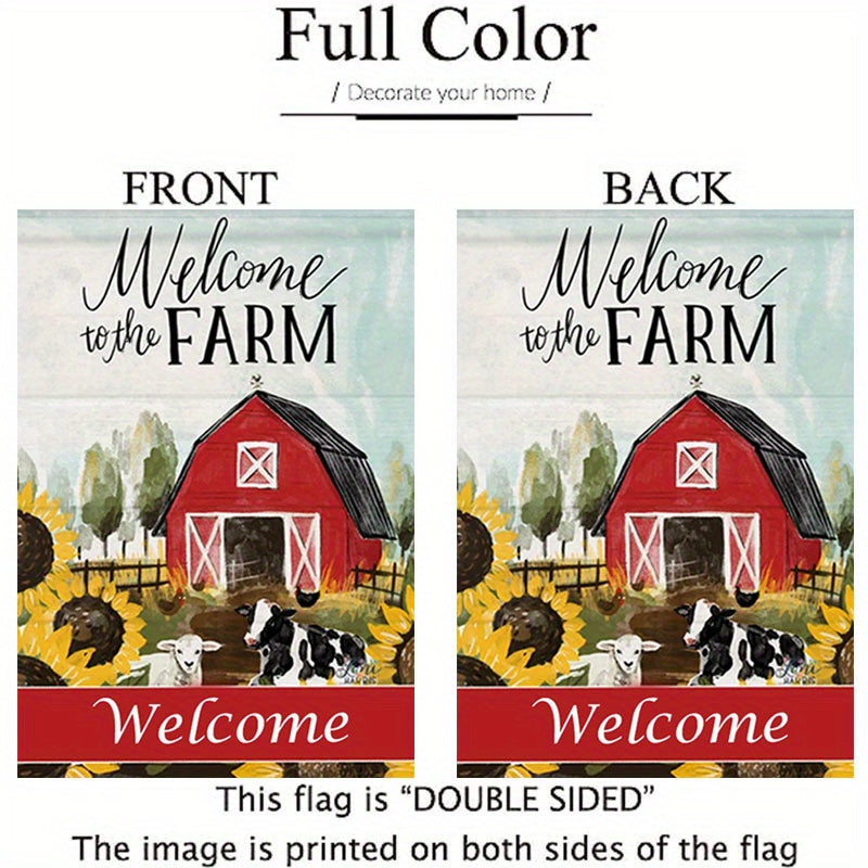 Farm Cow Sheep Garden Flag