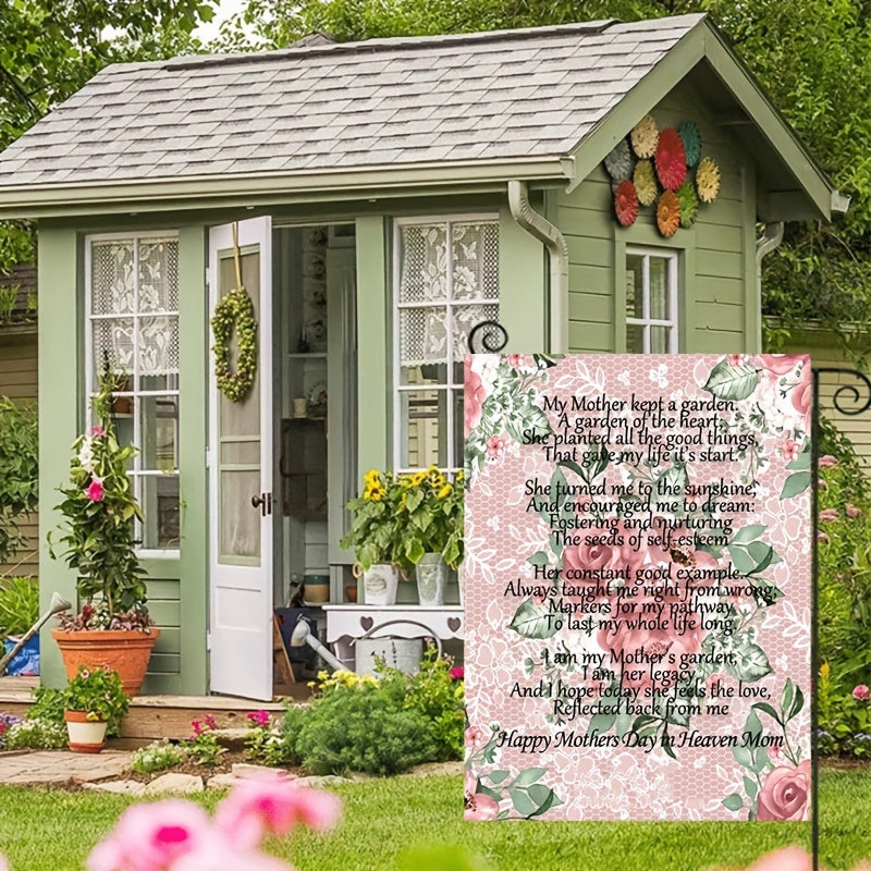 Happy Mother's Day In Heaven Mom Garden Flag