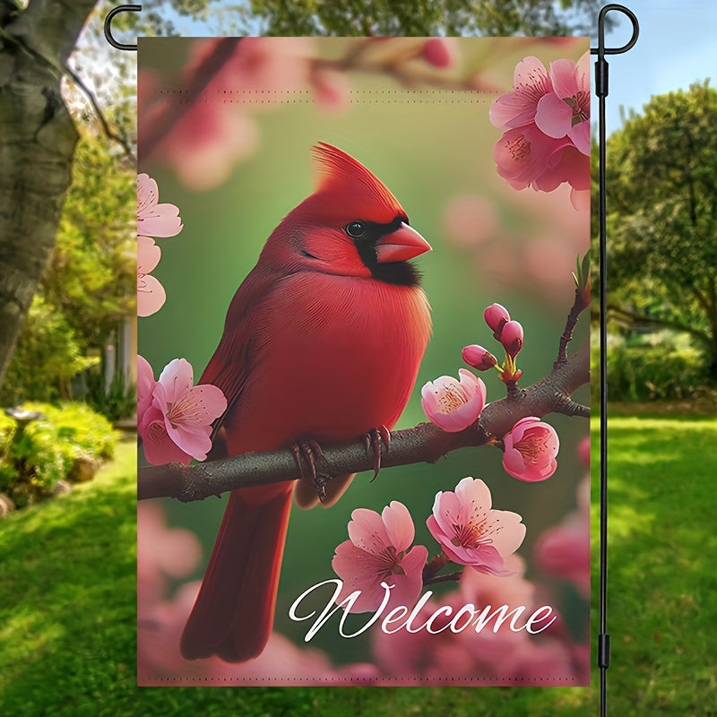 Summer Cardinal Red Birds Garden Flag