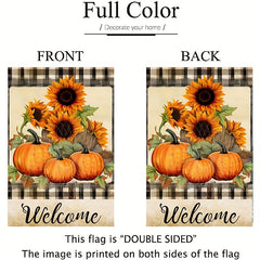 Sunflower Pumpkin Maple Leaf Garden Flag