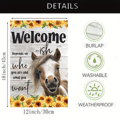 Horse Welcome Garden Flag