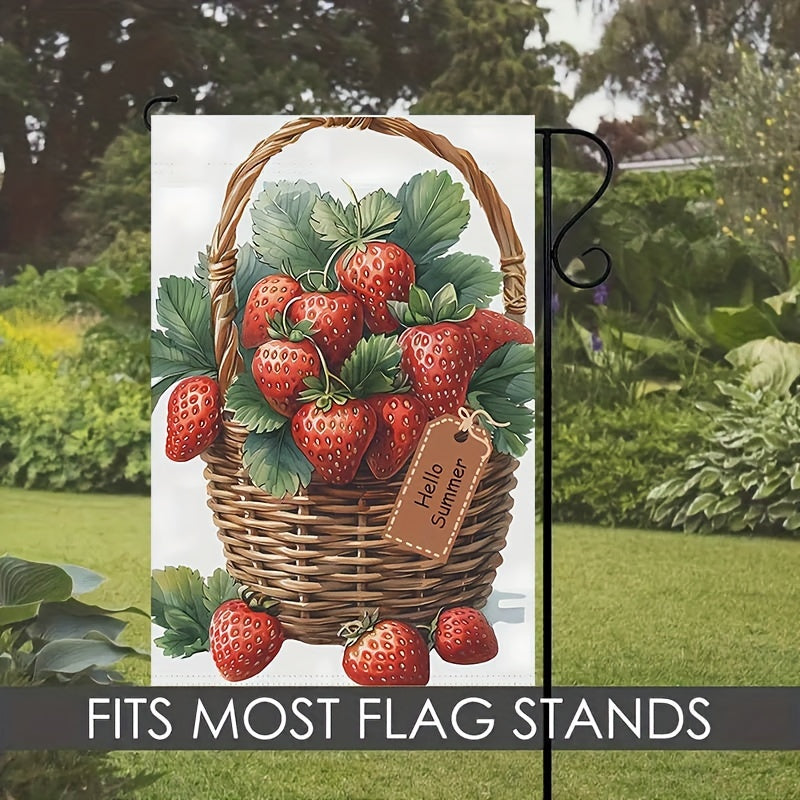 Strawberries House Flag