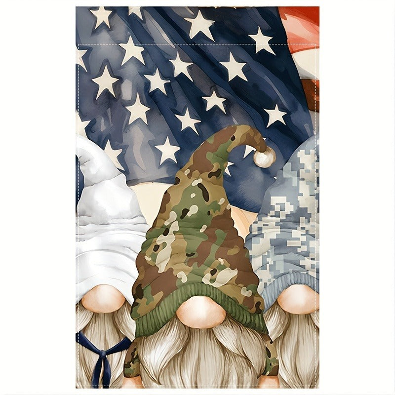 USA Gnomes Theme Garden Flag