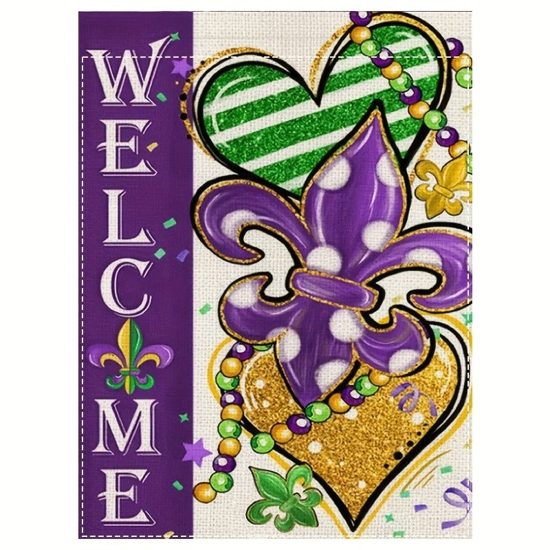 Mardi Gras Celebration Garden Flag