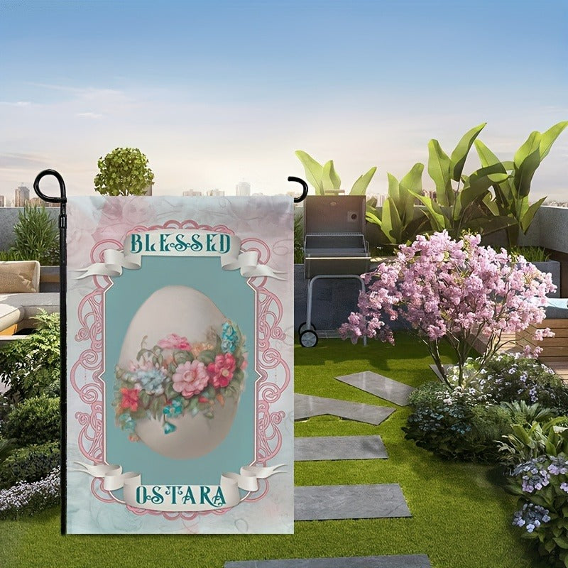 Blessed Ostara Themed Double-Sided Garden Flag