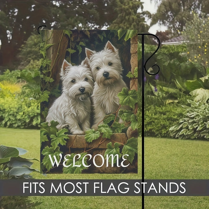 4pcs/Set, West Highland Terrier Theme Different Seasonal Festival Garden Flag