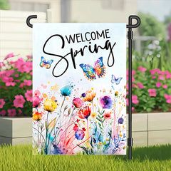 Welcome Spring Garden Flag