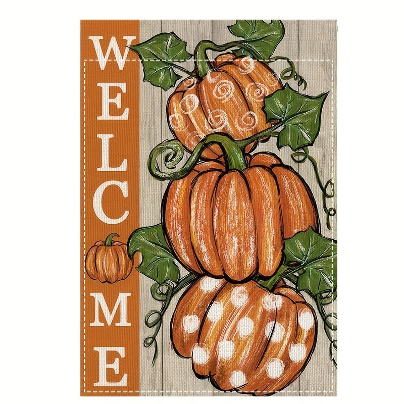 Fall Thanksgiving Pumpkins Garden Flag