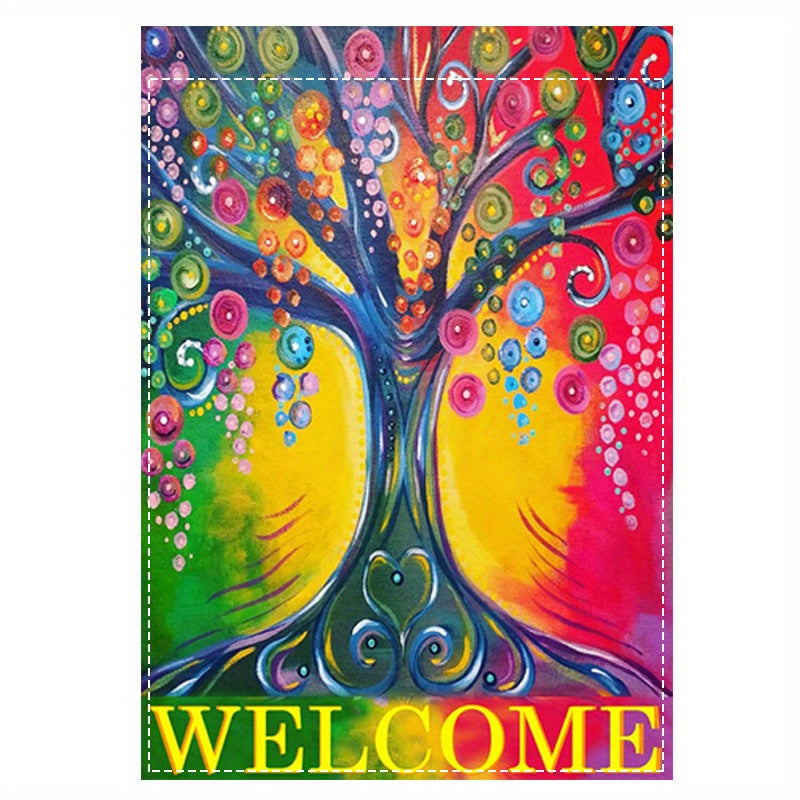 Tree of Life Welcome Garden Flag