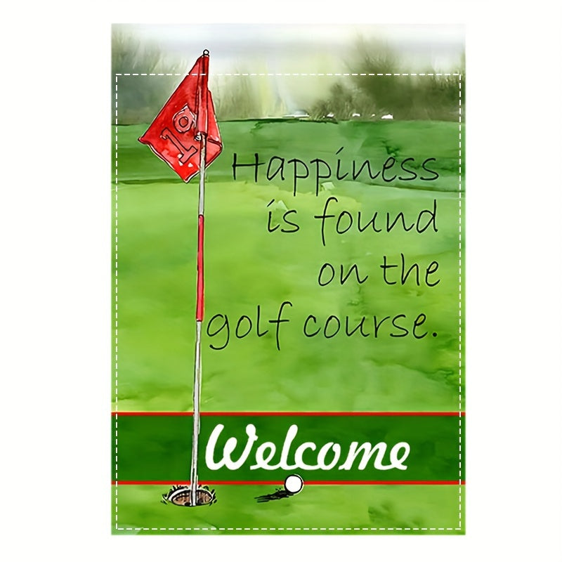 Golf Enthusiast's Welcome Garden Flag