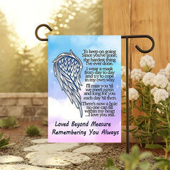 Loved Beyond Measure" Memorial Garden Flag