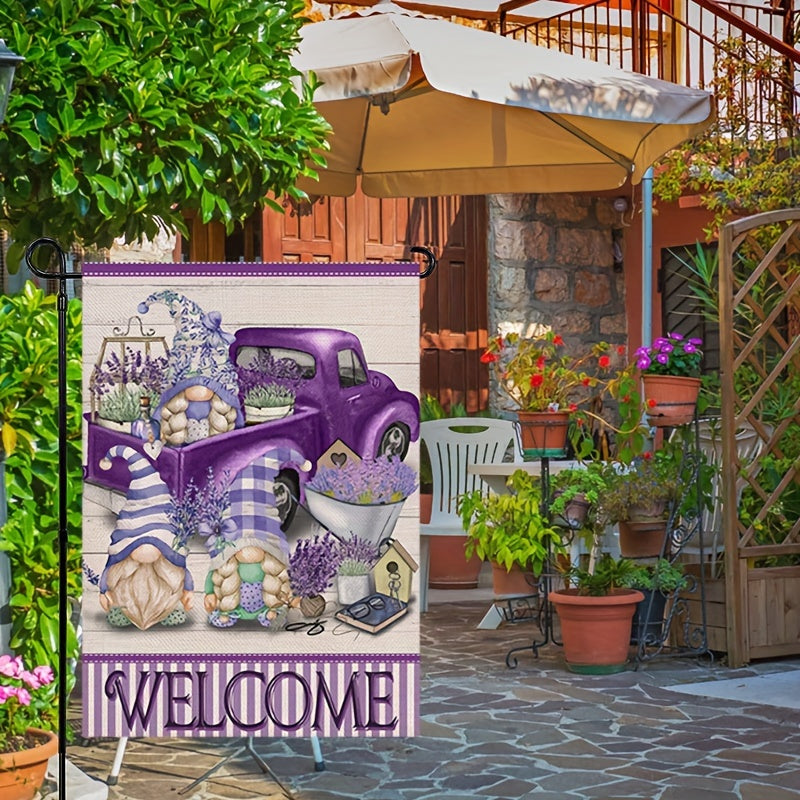 Charming Lavender Spring Welcome Garden Flag