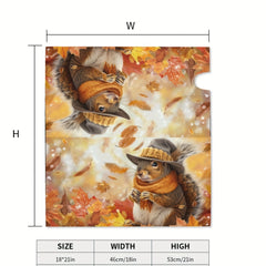 Autumn Squirrel Mailbox Cover