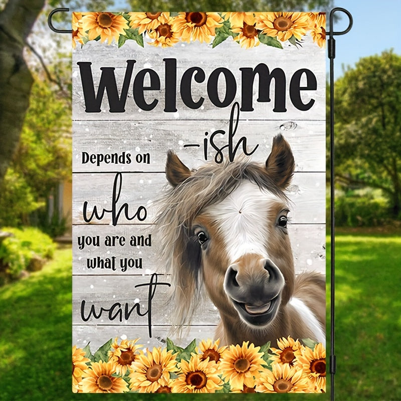 Horse Welcome Garden Flag