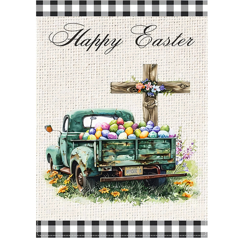 Happy Easter Garden Flag