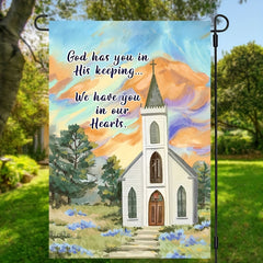 God Has You in His Keeping Memorial Garden Flag