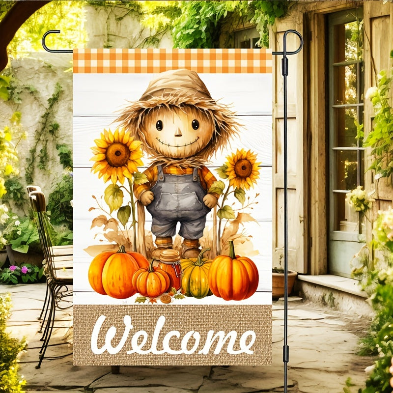 Fall Thanksgiving Pumpkin Sunflowers Home Decorative Garden Flag