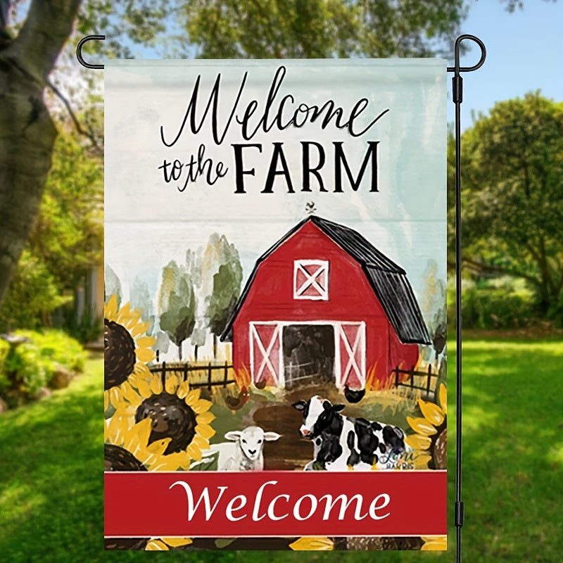 Farm Cow Sheep Garden Flag