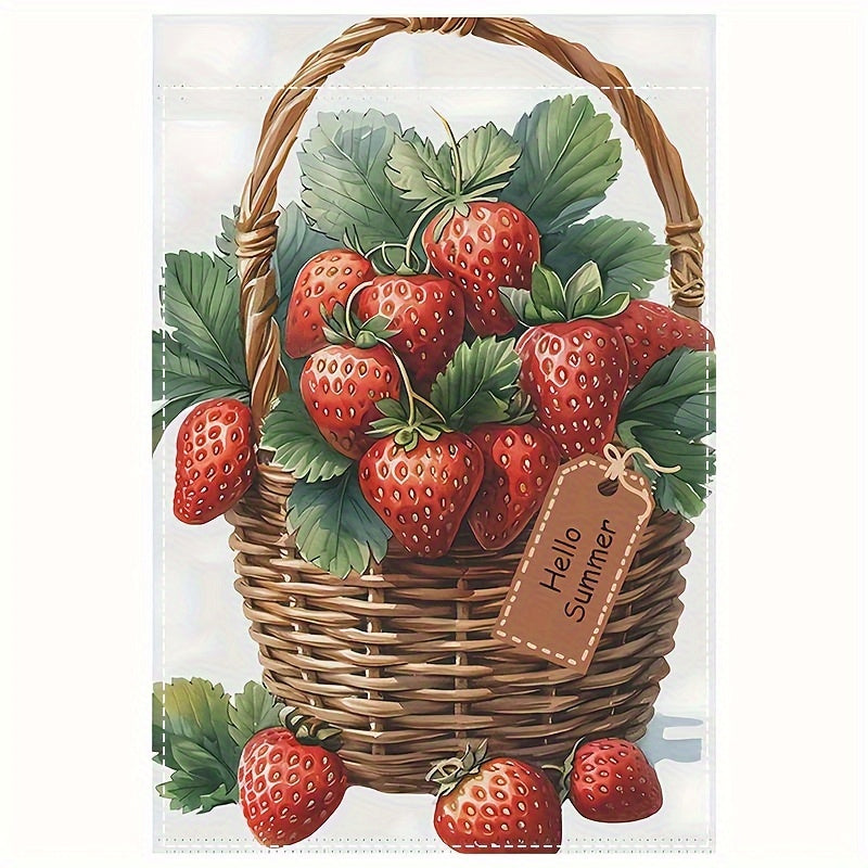 Strawberries House Flag