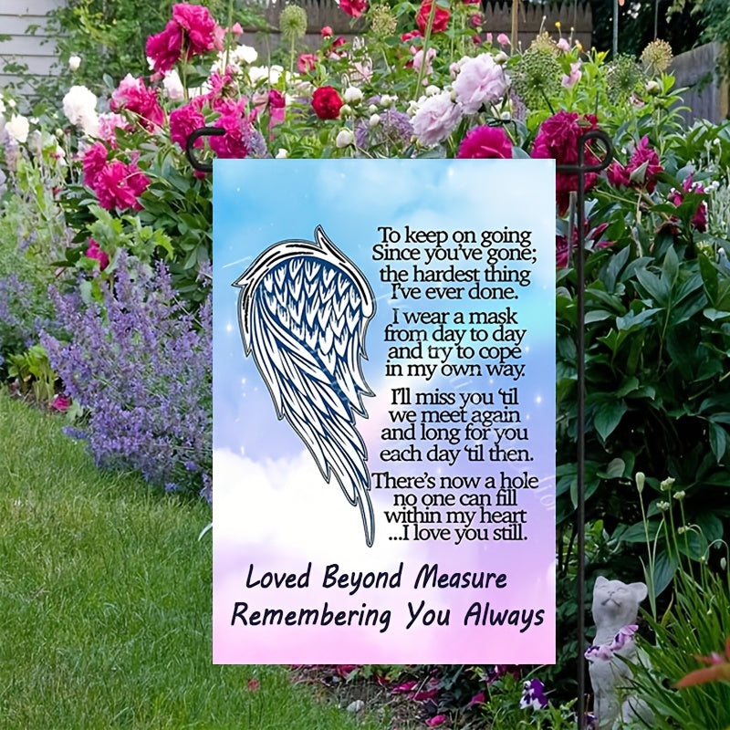 Loved Beyond Measure" Memorial Garden Flag